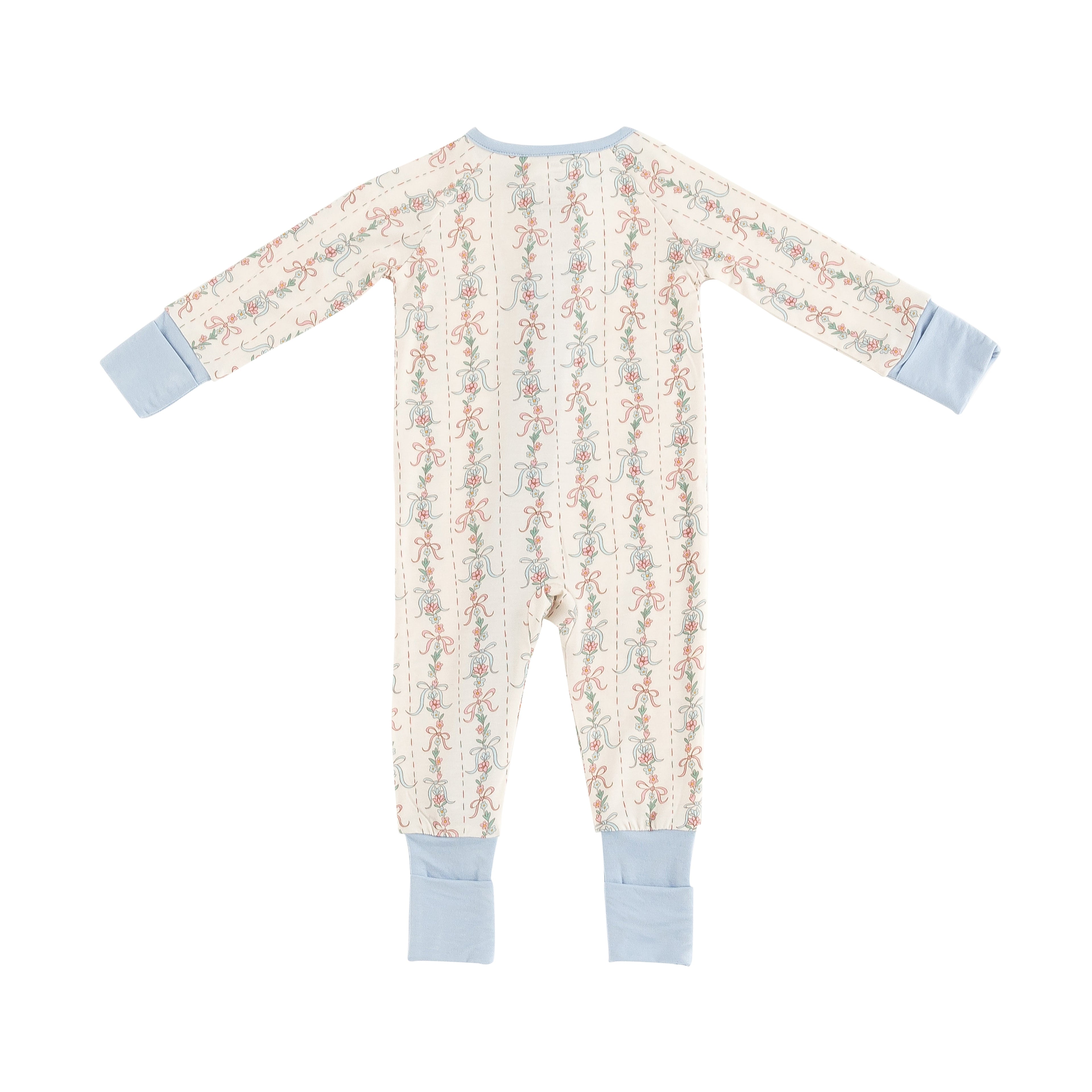Bow Blossom (Convertible Zip Footies)