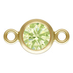 Birthstone Connectors, Gold Filled 14k, 4mm, For Permanent Jewelry