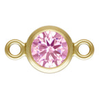 Birthstone Connectors, Gold Filled 14k, 4mm, For Permanent Jewelry