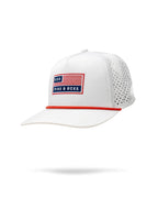 Perforated Rope Hat - USA Pins and Aces
