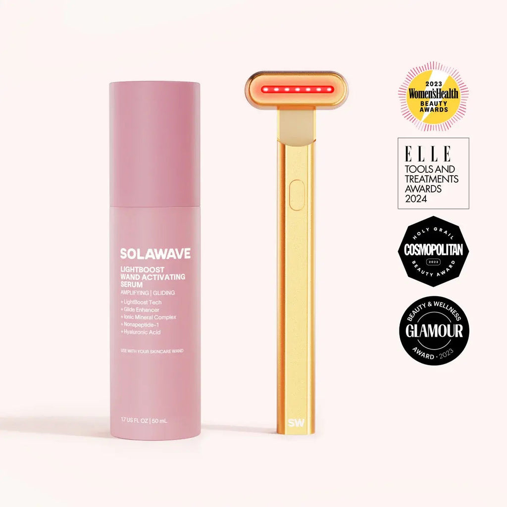 4-in-1 Red Light Therapy Wand & Activating Serum Kit Solawave