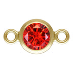 Birthstone Connectors, Gold Filled 14k, 4mm, For Permanent Jewelry