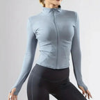 Women's Lightweight Zip-Up Running Jacket | Quick-Dry Yoga Top 24 Hour Sport