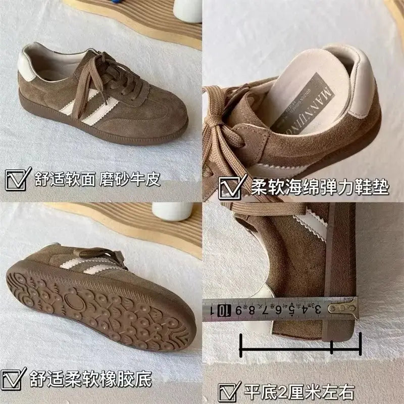 Retro Genuine Leather Flat Shoes for Women
