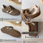Retro Genuine Leather Flat Shoes for Women 24 Hour Sport
