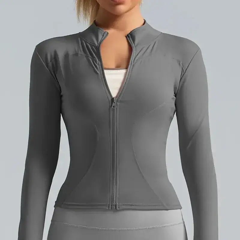 Women's Lightweight Zip-Up Running Jacket | Quick-Dry Yoga Top