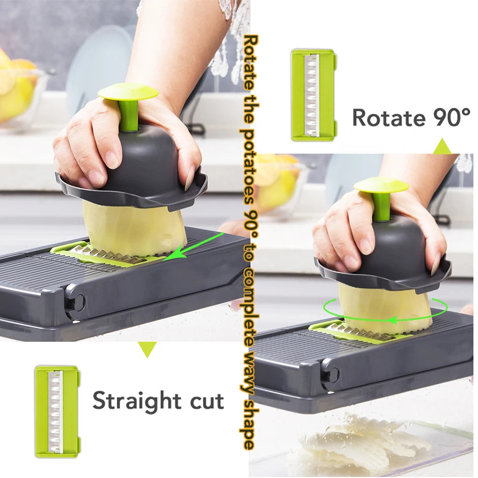 Vegetable Chopper Multifunctional Grater Cutter Kitchen Accessories Manual Fruit Slicer Potatos Shredders Cheese Onions Slicers Fury Fits