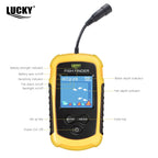 FFC1108-1 Alarm 100M Portable Sonar Fish Finders 45 degrees Sonar Coverage Echo Sounder Alarm Transducer Lake Sea Fishing Fury Fits