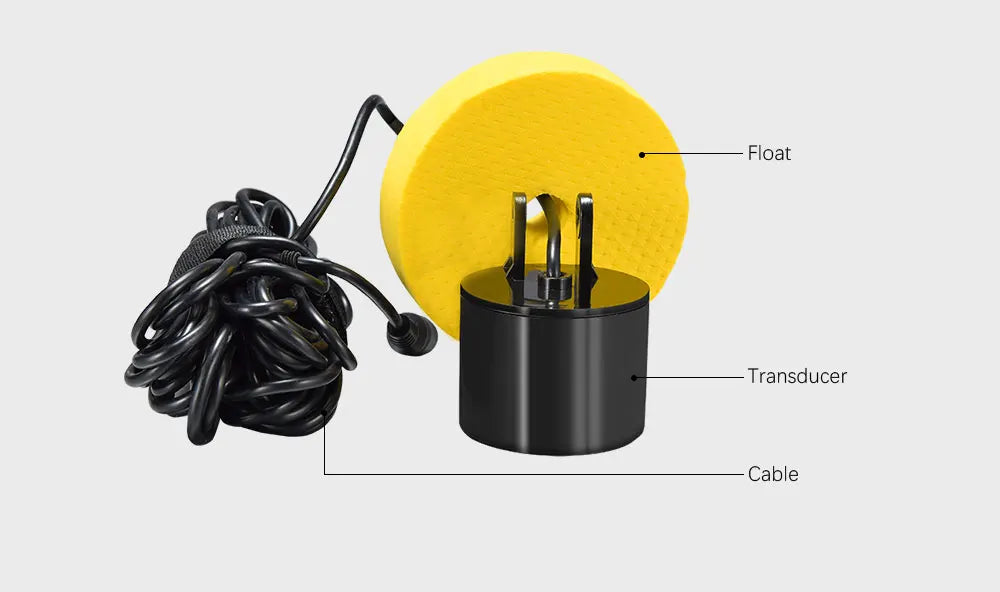 FFC1108-1 Alarm 100M Portable Sonar Fish Finders 45 degrees Sonar Coverage Echo Sounder Alarm Transducer Lake Sea Fishing Fury Fits