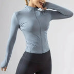 Women's Lightweight Zip-Up Running Jacket | Quick-Dry Yoga Top 24 Hour Sport