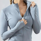 Women's Lightweight Zip-Up Running Jacket | Quick-Dry Yoga Top 24 Hour Sport