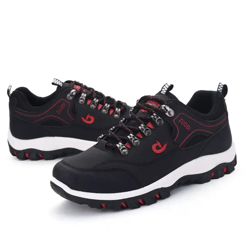 Men's Leather Casual Shoes - Lightweight Tennis & Walking Sneakers