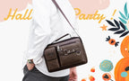 JEEP BULUO Multi-function Business Handbags Men New Man's Shoulder Bag Large Capacity Leather Messenger Bag Crossbody Big Brand Fury Fits