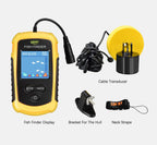 FFC1108-1 Alarm 100M Portable Sonar Fish Finders 45 degrees Sonar Coverage Echo Sounder Alarm Transducer Lake Sea Fishing Fury Fits