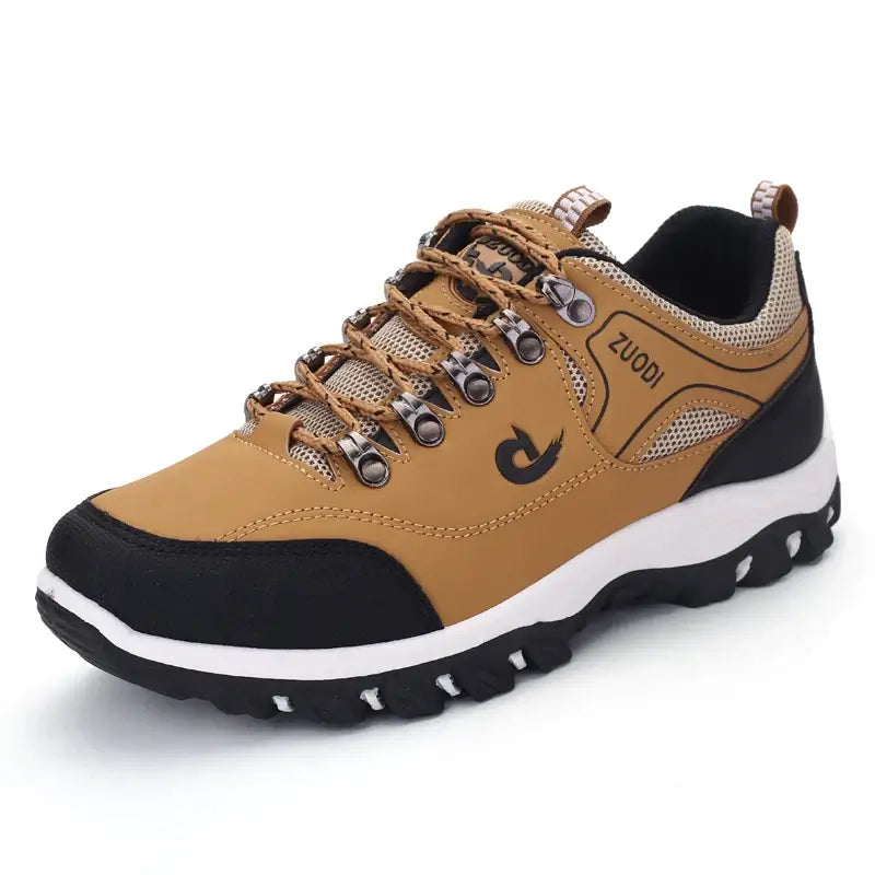 Men's Leather Casual Shoes - Lightweight Tennis & Walking Sneakers