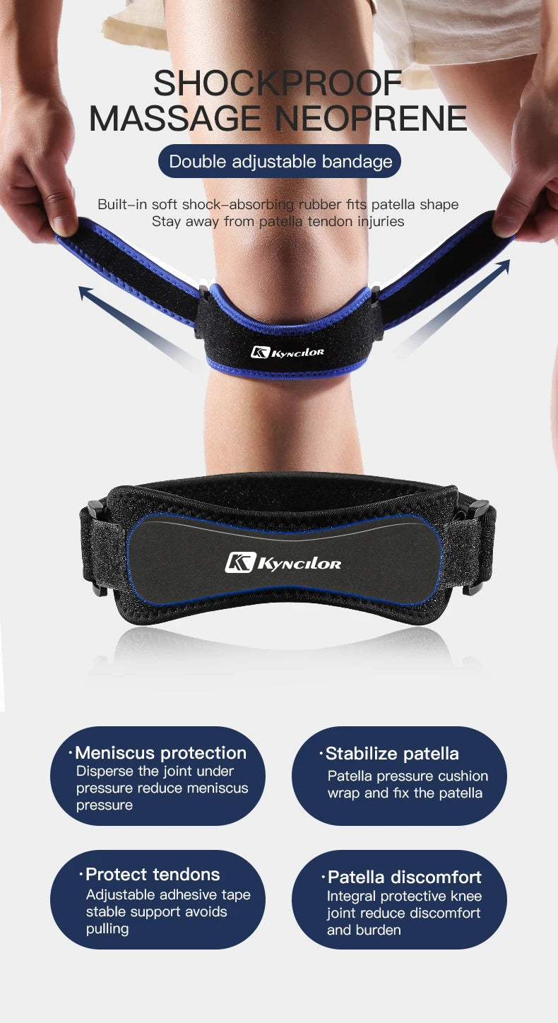 Sports Two-Way Compression Adjustment Patella With Eva Shock Absorption Cycling Running Basketball Meniscus Protection Knee Pads Fury Fits