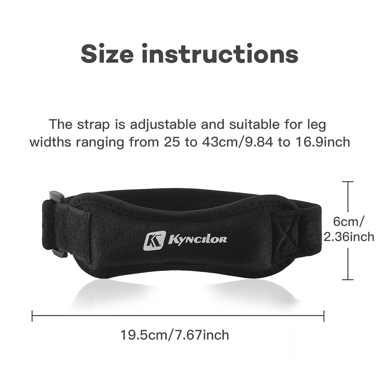 1 Piece Knee Patellar Tendon Knee Support Strape Brace Adjustable Shock Absorption Compression Knee Pad Sleeve for Basketball Fury Fits