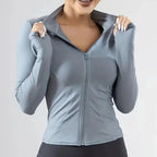 Women's Lightweight Zip-Up Running Jacket | Quick-Dry Yoga Top 24 Hour Sport