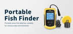 FFC1108-1 Alarm 100M Portable Sonar Fish Finders 45 degrees Sonar Coverage Echo Sounder Alarm Transducer Lake Sea Fishing Fury Fits