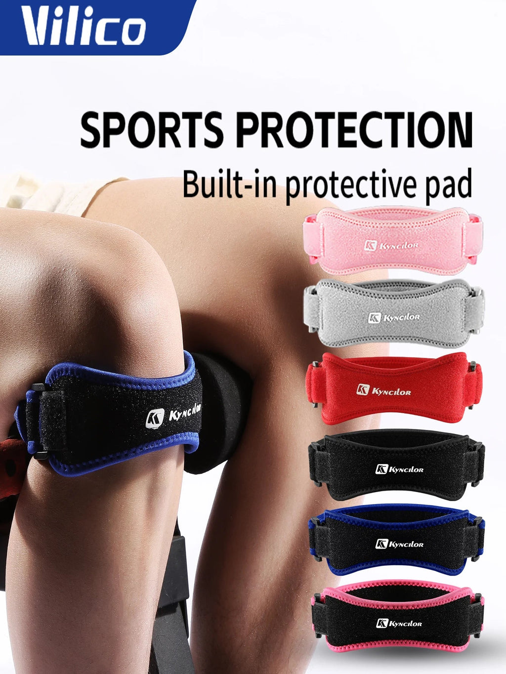 Sports Two-Way Compression Adjustment Patella With Eva Shock Absorption Cycling Running Basketball Meniscus Protection Knee Pads Fury Fits