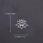 3pcs Lotus Flower Charms Stainless Steel Pendant for Jewelry Making Vintage Earrings Necklace DIY Handmade Art Line Accessories Fury Fits