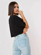New Sport T-Shirt: Loose Cotton Crop Top for Dance & Gym 24 Hour Sport