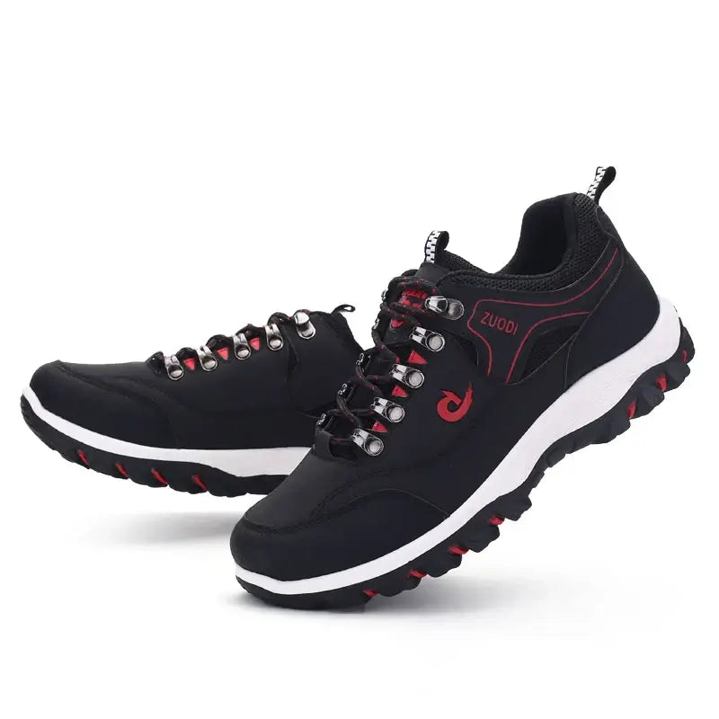 Men's Leather Casual Shoes - Lightweight Tennis & Walking Sneakers