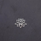 3pcs Lotus Flower Charms Stainless Steel Pendant for Jewelry Making Vintage Earrings Necklace DIY Handmade Art Line Accessories Fury Fits