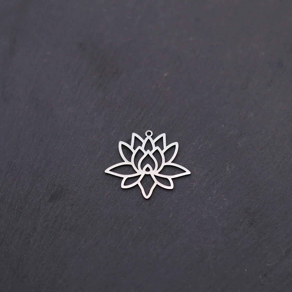 3pcs Lotus Flower Charms Stainless Steel Pendant for Jewelry Making Vintage Earrings Necklace DIY Handmade Art Line Accessories Fury Fits