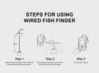 FFC1108-1 Alarm 100M Portable Sonar Fish Finders 45 degrees Sonar Coverage Echo Sounder Alarm Transducer Lake Sea Fishing Fury Fits