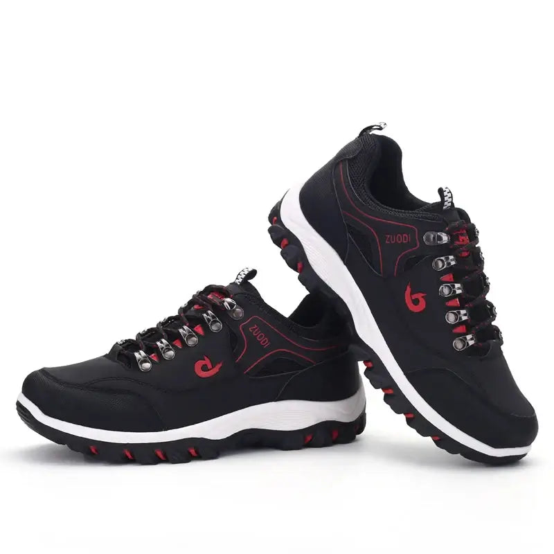 Men's Leather Casual Shoes - Lightweight Tennis & Walking Sneakers
