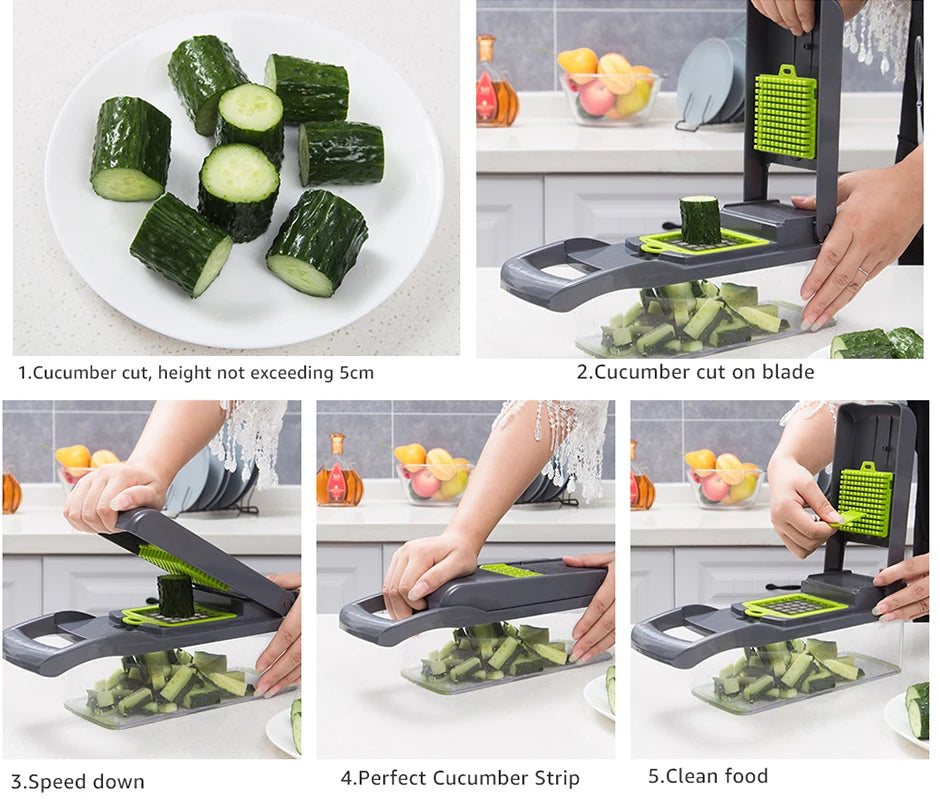 Vegetable Chopper Multifunctional Grater Cutter Kitchen Accessories Manual Fruit Slicer Potatos Shredders Cheese Onions Slicers Fury Fits
