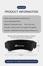 Sports Two-Way Compression Adjustment Patella With Eva Shock Absorption Cycling Running Basketball Meniscus Protection Knee Pads Fury Fits