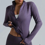 Women's Lightweight Zip-Up Running Jacket | Quick-Dry Yoga Top 24 Hour Sport