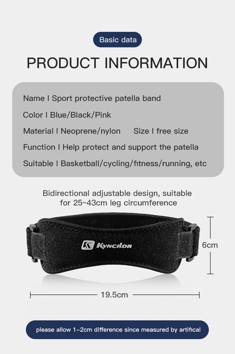 Sports Two-Way Compression Adjustment Patella With Eva Shock Absorption Cycling Running Basketball Meniscus Protection Knee Pads Fury Fits
