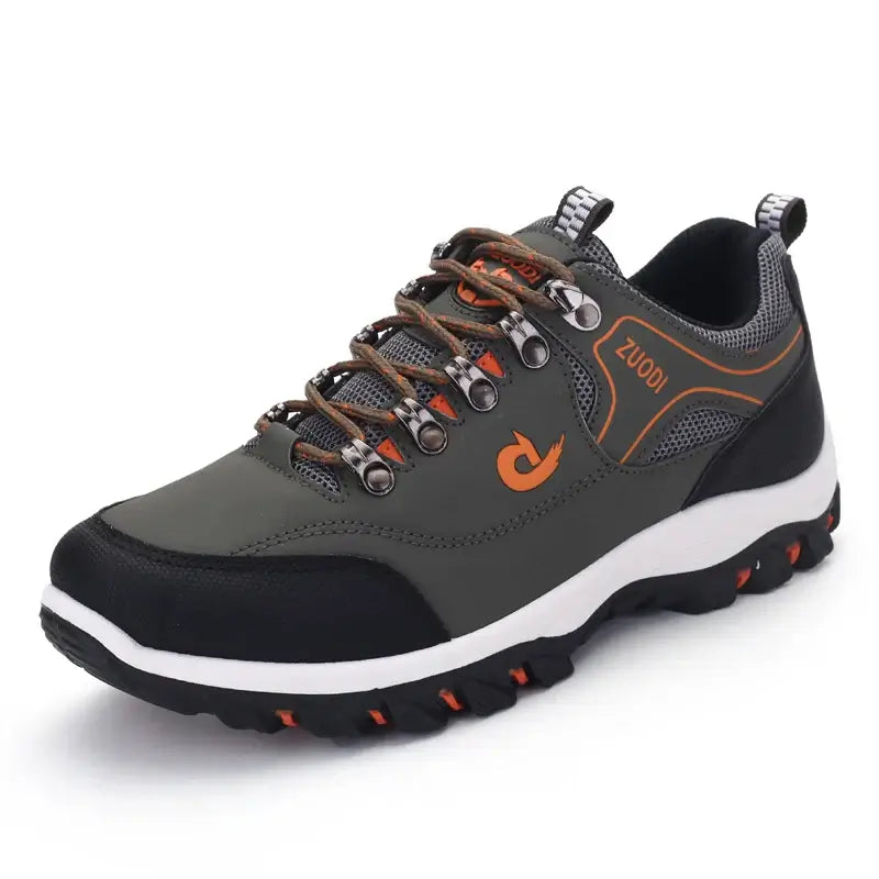 Men's Leather Casual Shoes - Lightweight Tennis & Walking Sneakers
