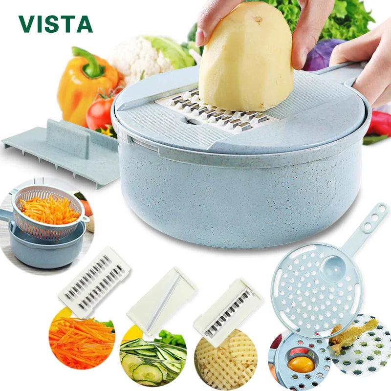Vegetable Chopper Multifunctional Grater Cutter Kitchen Accessories Manual Fruit Slicer Potatos Shredders Cheese Onions Slicers Fury Fits