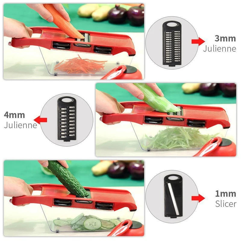 Vegetable Chopper Multifunctional Grater Cutter Kitchen Accessories Manual Fruit Slicer Potatos Shredders Cheese Onions Slicers Fury Fits