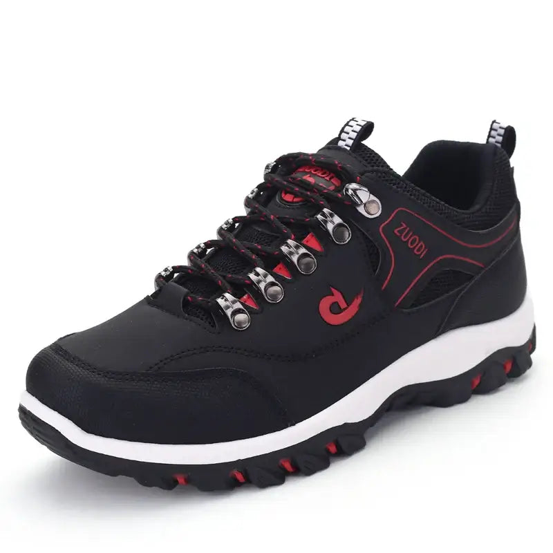 Men's Leather Casual Shoes - Lightweight Tennis & Walking Sneakers