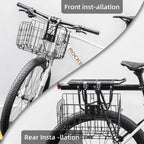 Folding Steel Mesh Bicycle Basket ROCKBROS US