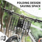 Folding Steel Mesh Bicycle Basket ROCKBROS US