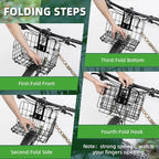 Folding Steel Mesh Bicycle Basket ROCKBROS US
