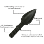Tooth of the Arrow |  Field Points | 8-32 Thread Tooth of the Arrow Broadheads