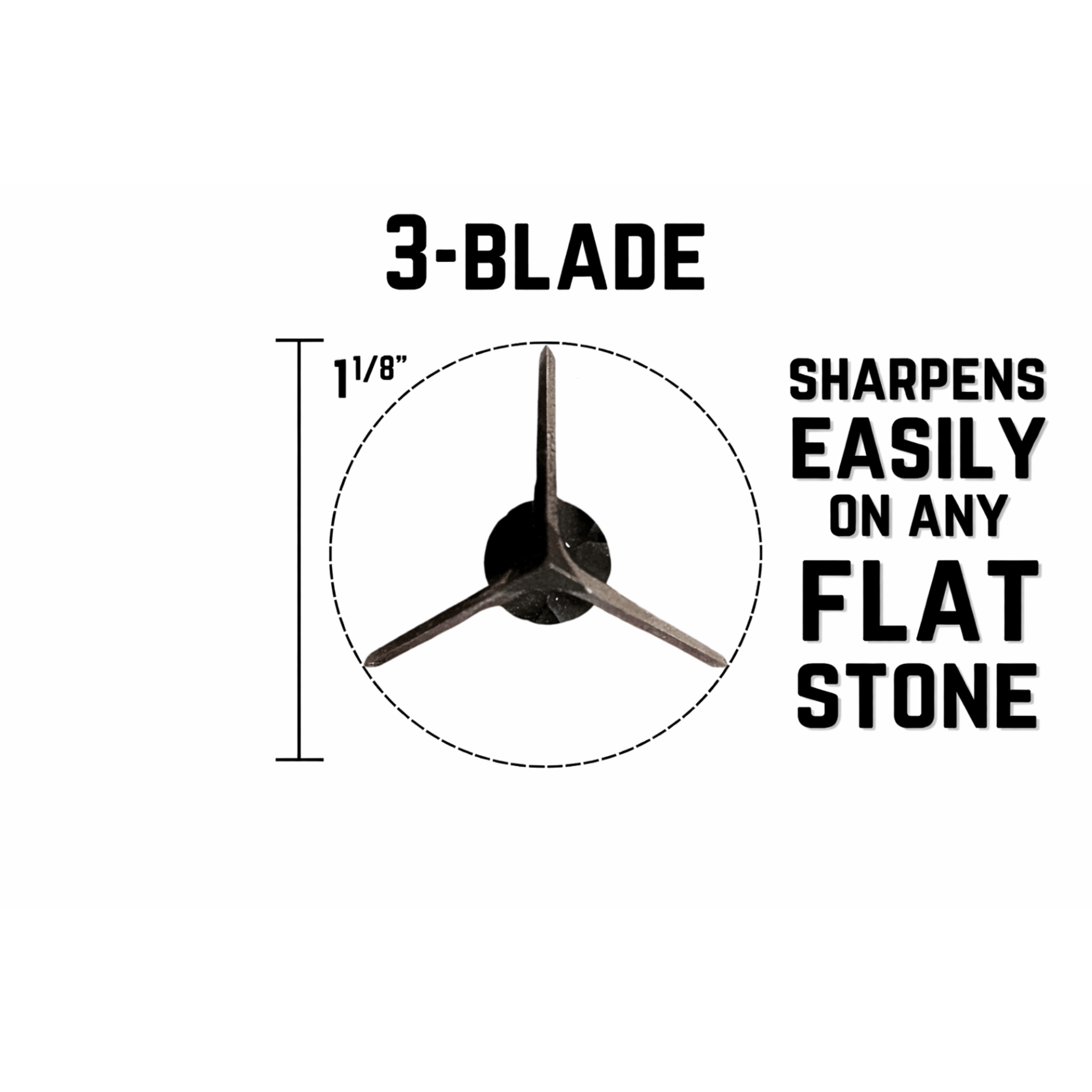 TOTA | 125 grain broadhead | 1-1/8 inch | fixed 3-blade